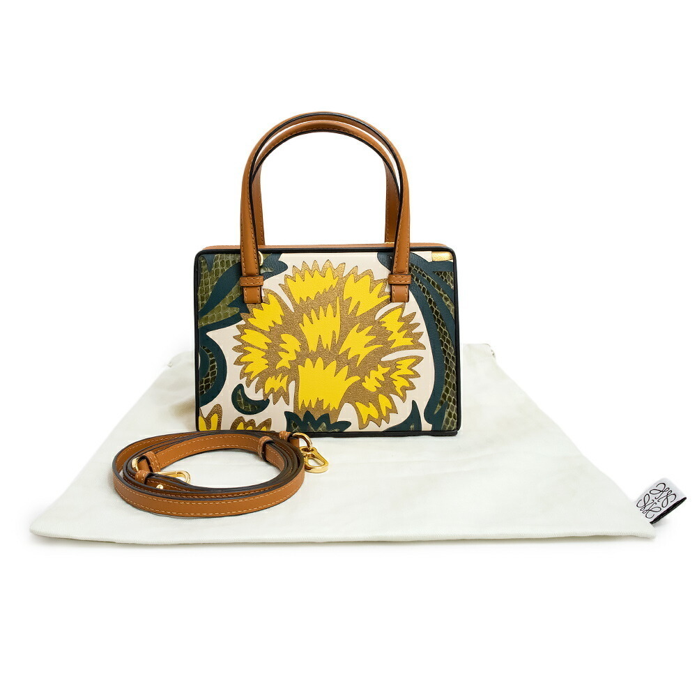 Loewe Postal Small Floral Soft Calf Python Exotic… - image 2